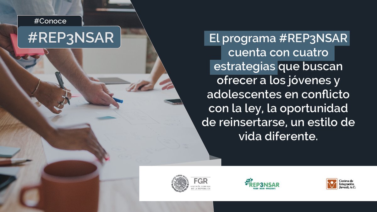 FGRMexico's tweet photo. Para reinsertar a adolescentes y jóvenes que están conflicto con la ley, #REP3NSAR cuenta con cuatro estrategias que buscan ofrecer un estilo de vida diferente. https://t.co/rCCl1RJpoX