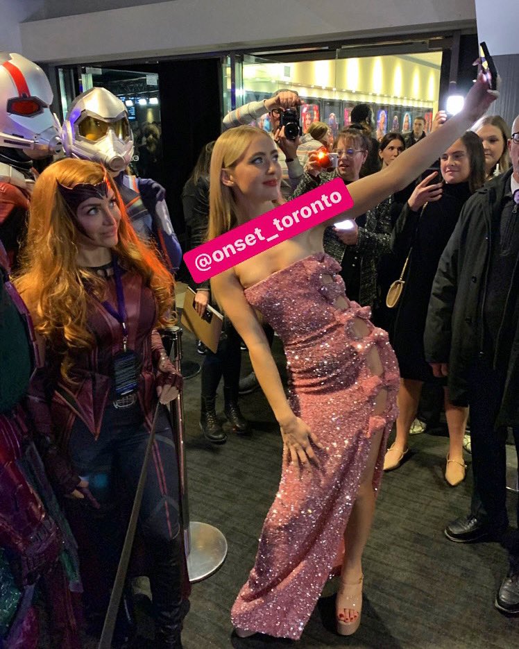 Kathryn Newton takes selfies with fans while Promoting “Ant Man &amp; The Wasp Quantumania” in Toronto. 
.
.
.
.
#kathrynnewton #antman #antmanandthewasp #antmanandthewaspquantumania #toronto #redcarpet #screening #marvel #celebrity