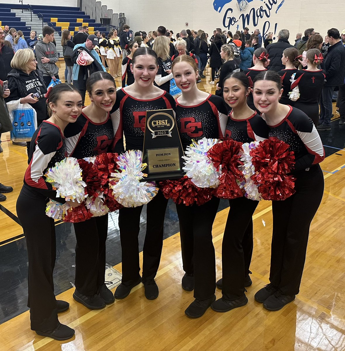 Divine Child’s Jamie Butler and Estrella Aldrich earned All-League honors, Katie Duffany is All-Academic, and Kristen DeLorenzo, Jasmine Liwag and Emery McCusker are All-Catholic choices. The Falcons tonight won the CHSL Championship at Marian. <a href="/dcpompon/">Divine Child Pom</a> <a href="/DC1958/">Divine Child HS</a> <a href="/DivineChildSch/">Divine Child Catholic Schools</a>