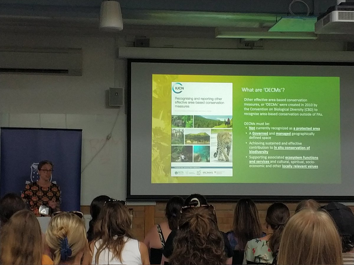 Rae Read talking about how OECMs (other effective area-based conservation measure) can be applied to other conservation frameworks as well as what is needed to implement OECMs. @VicBioCon