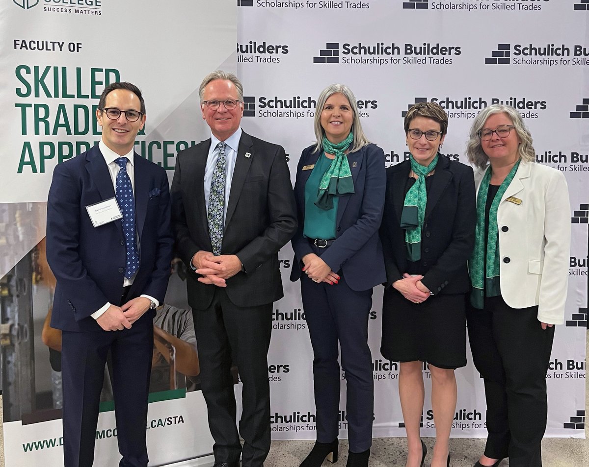 durhamcollege's tweet photo. We're #DCProud to partner with The Schulich Foundation which announced a game-changing program, @SchulichBuilder, a scholarship program dedicated to students pursuing a career in the skilled trades. Learn more at https://t.co/TiJ2wsdbyP https://t.co/IOwNAMGojS