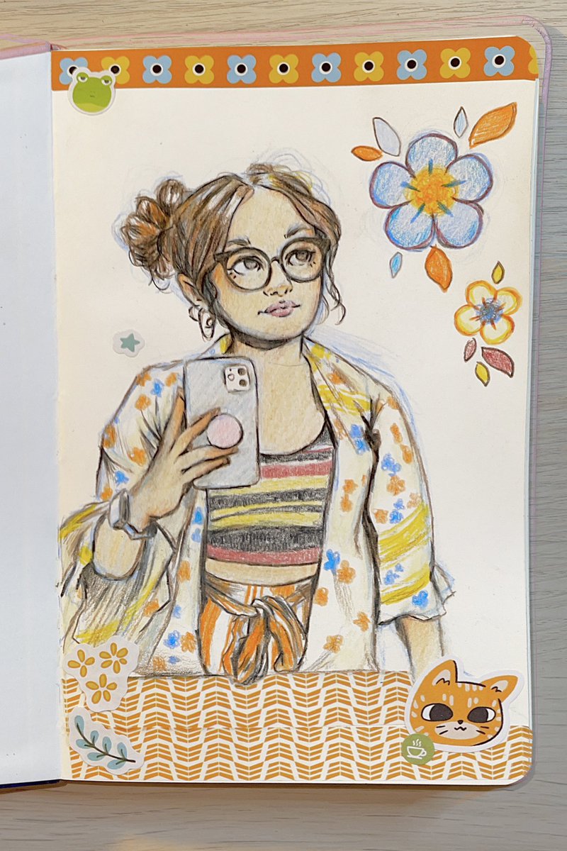 _KidKati's tweet photo. Started a new sketchbook with a drawing of my beautiful friend @misterhoads.  

Because she’s, you know, BEAUTIFUL 💖💖💖 https://t.co/UUg8nGvz9c