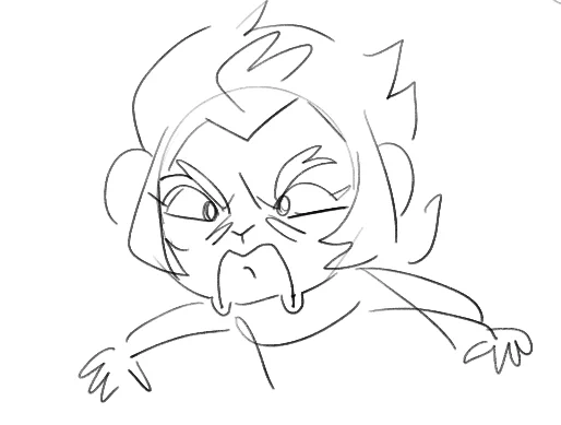 i'd like to post more of my lmk doodles but literally all of them are just macaque doing some variation of this face 
