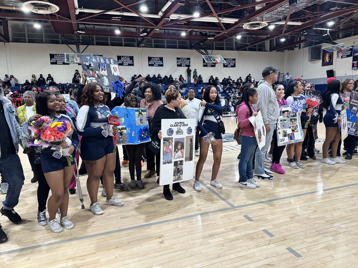 It’s “Senior Night” at Largo High School. Tonight, we celebrate our varsity cheerleaders and boys basketball team. 🦁