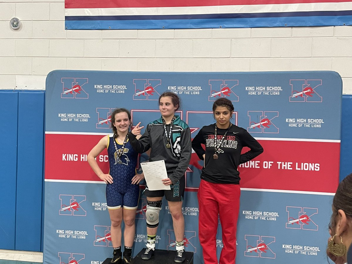 Congrats to Chargers wrestler Arden Swindle on winning the district championship today at King.  Congrats to Ariel Goble on her 3rd place finish.  Both ladies will advance to Regionals next week at Lemon Bay.