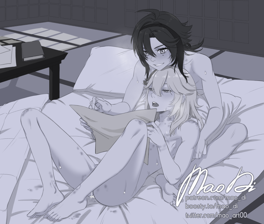 mao_art00's tweet photo. Post-coital detective work 😋

#Genshinlmpact #Kazuha #Heizou #Heikazu #Kazuhei https://t.co/XWnKo3GkJl