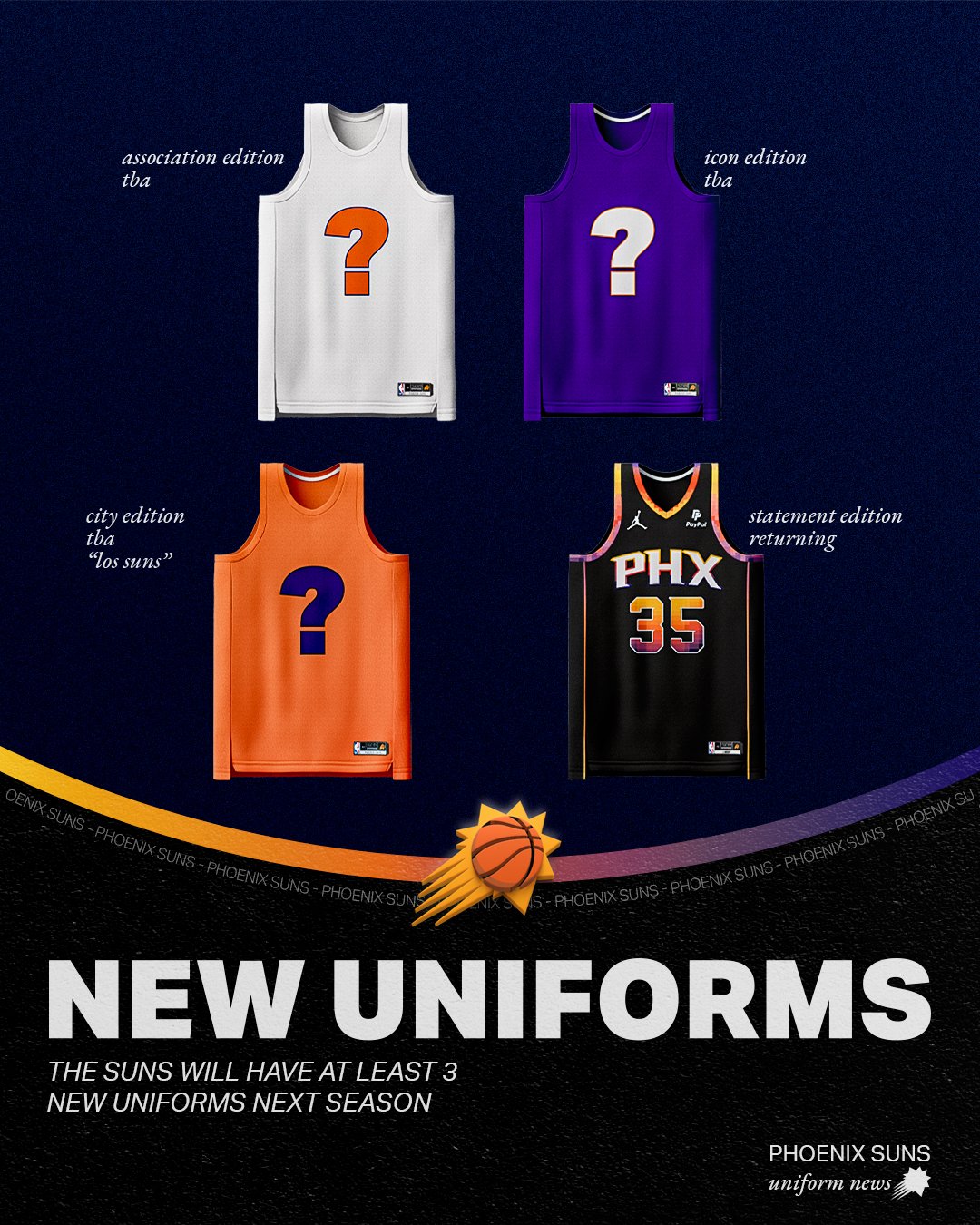 Suns sales uniforms 2019
