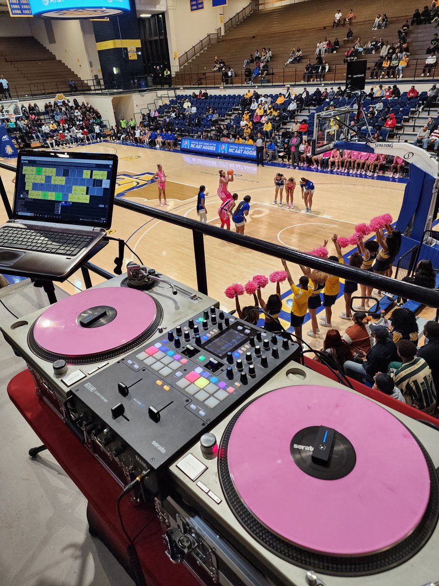 iamdjjd's tweet photo. Since @LadyAggieBall was wearing pink, I broke out the pink records for the occasion!
#AggiePride x #BornToDJ.... https://t.co/lPCrswbExP