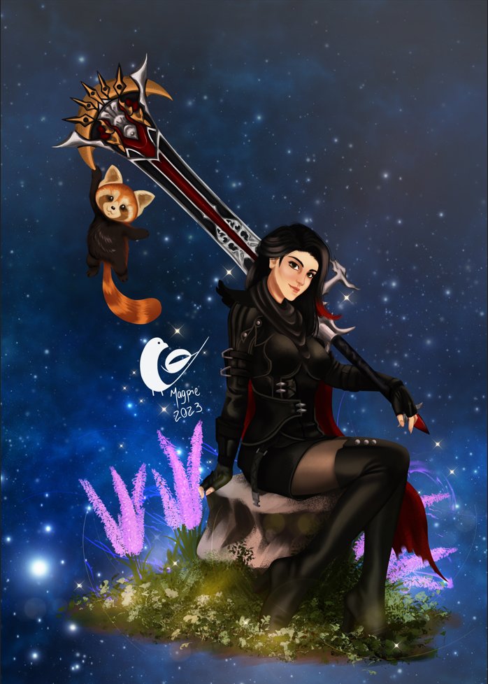 magpie_3d's tweet photo. Here is a new piece for Ibirella, cute Warrior of light 
Join my new commission and make something beautiful! 
#FFXIV #ffixvart #ffxivcommunity #ffxivglamour #artist #commission #commissionsopen #commissionartwork #opencomission #opencommissions #Commissioner #artwork https://t.co/oJJYWhO4Yh