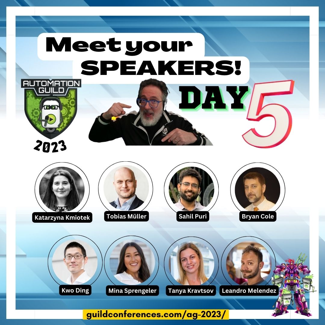 joecolantonio's tweet photo. #AG2023 ends tomorrow! Don't miss your chance to learn from 8 more speakers who are excited to share their test automation awesomeness with you. 👉 https://t.co/Vk1opuxxgM @progile_ch @Tricentis @kwo_ding @perfectomobile @BlazeMeter @DevOpsQA @srperf https://t.co/zqolfXlpr4