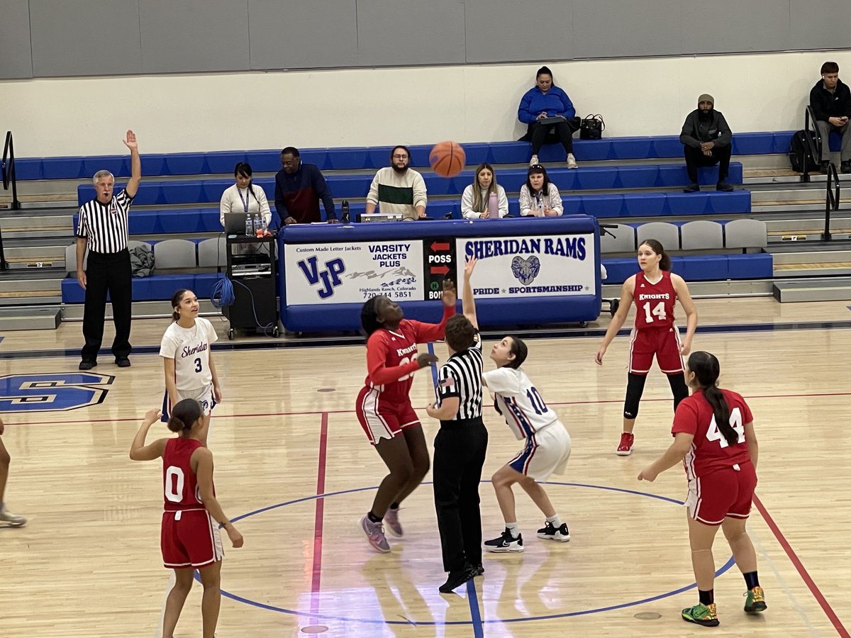 Sheridan Rams girls basketball tipping off vs DSST! Good Luck ladies!!