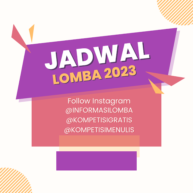 informasilomba_'s tweet photo. Jadwal Lomba 2023 untuk Pelajar, Mahasiswa dan Umum 
https://t.co/CAFjlPPNRP

#lomba #infolomba #lomba2023 #lombagratis #informasilomba #lombamenulis #lombadesain #lombafoto #lombacerpen https://t.co/eybLlEIz4l