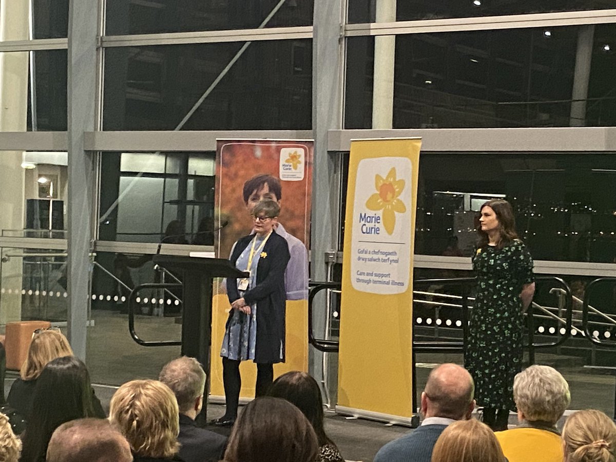 RachMarieJones1's tweet photo. So proud of the @MarieCurieCymru team tonight and the fabulous work the #Wales Bereavement and Information Support Service have achieved since the launch last year! @AngharadBurden and #SharonJenkins you did such a great job talking about the work so far! 👏💛 https://t.co/hp9W36OKGJ