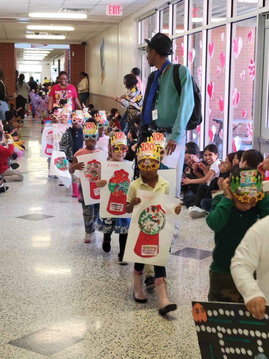 What a great 100th Day of School celebration!! #HISD #PaigeElementary #100daysofschool