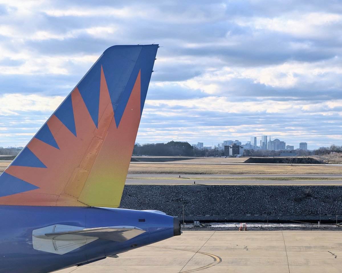 JordanMorris00's tweet image. Beautiful day for @Allegiant in @Fly_Nashville 
Excited for nonstop service to #CAK and #PVU to start next Wednesday, February 15th