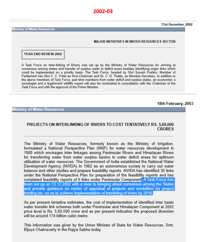 eclector1419857's tweet photo. #ILR
#River
#InterLinking
#Water

2002
Jun
CWC committee

Aug
President Kalam mentions in I 'Day speech

TDP/CBN Govt. role ⬇️
--
CBN pushes for ILR &amp; funding with PM Vajpayee &amp; DPM Advani
Oct
Presentation to PM, CBN present
--

Dec
Taskforce

+Big Push⬇️

https://t.co/g9xabiHFl8 https://t.co/7rnfv5gPz2