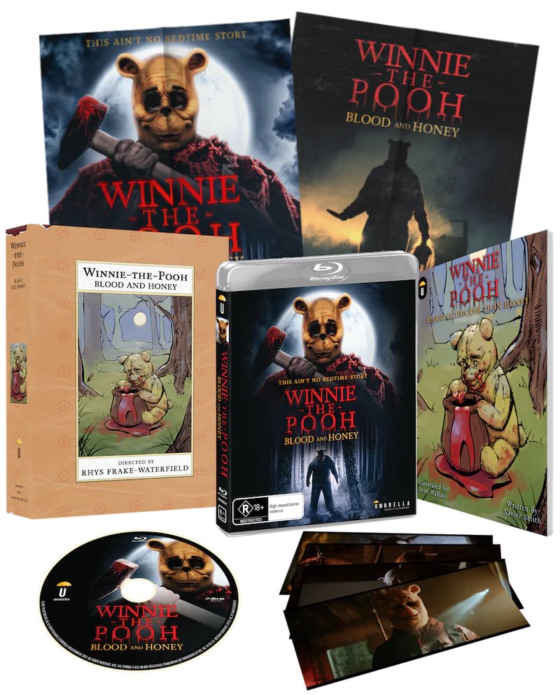 dawnofthediscs's tweet image. ***NEW TITLE ANNOUNCEMENT***
Coming to Blu-ray in April from @UmbrellaEnt 

Winnie The Pooh: Blood And Honey Collector's Edition (Blu-Ray +Book +Artcards +Slipcase +Poster) (2023)

shop.umbrellaent.com.au/collections/co…

#FilmTwitter #Horror