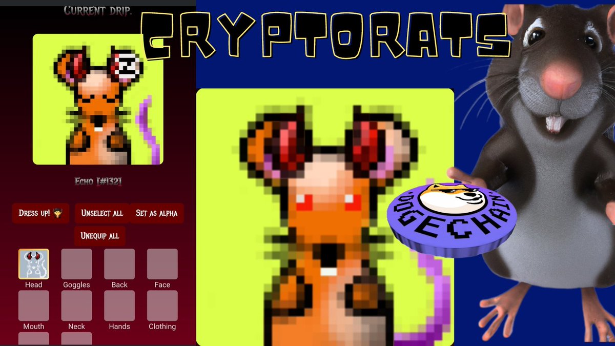 Hoonigan_Defi (@hoonigan_defi) on Twitter photo Have yall checked out <a href="/cryptoratnft/">CryptoR.AT🐀</a> on #DOGECHAIN ?
Super sweet #NFTs, where the Traits are changeable! You can equip and unequip and switch out traits
These Traits can be held, bought or sold on the marketplace as well! Have yall checked out <a href="/cryptoratnft/">CryptoR.AT🐀</a> on #DOGECHAIN ?
Super sweet #NFTs, where the Traits are changeable! You can equip and unequip and switch out traits
These Traits can be held, bought or sold on the marketplace as well!
