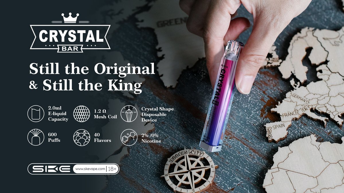 skevapeofficial's tweet photo. Still the original & Still the King
SKE Crystal Bar
Size: 16 * 110 mm
Puff Count: 600 puffs
E-liquid Capacity: 2.0ml/ 0ml
https://t.co/ieLycvYVzN
🔞
#SKE #skevape #skecrystaloriginal #skecrystalplus #SKECrystalDuo #skecrystalbar #caystal #stripbar #iconbar #skecrystalduo #vape https://t.co/zWTy6xiooZ