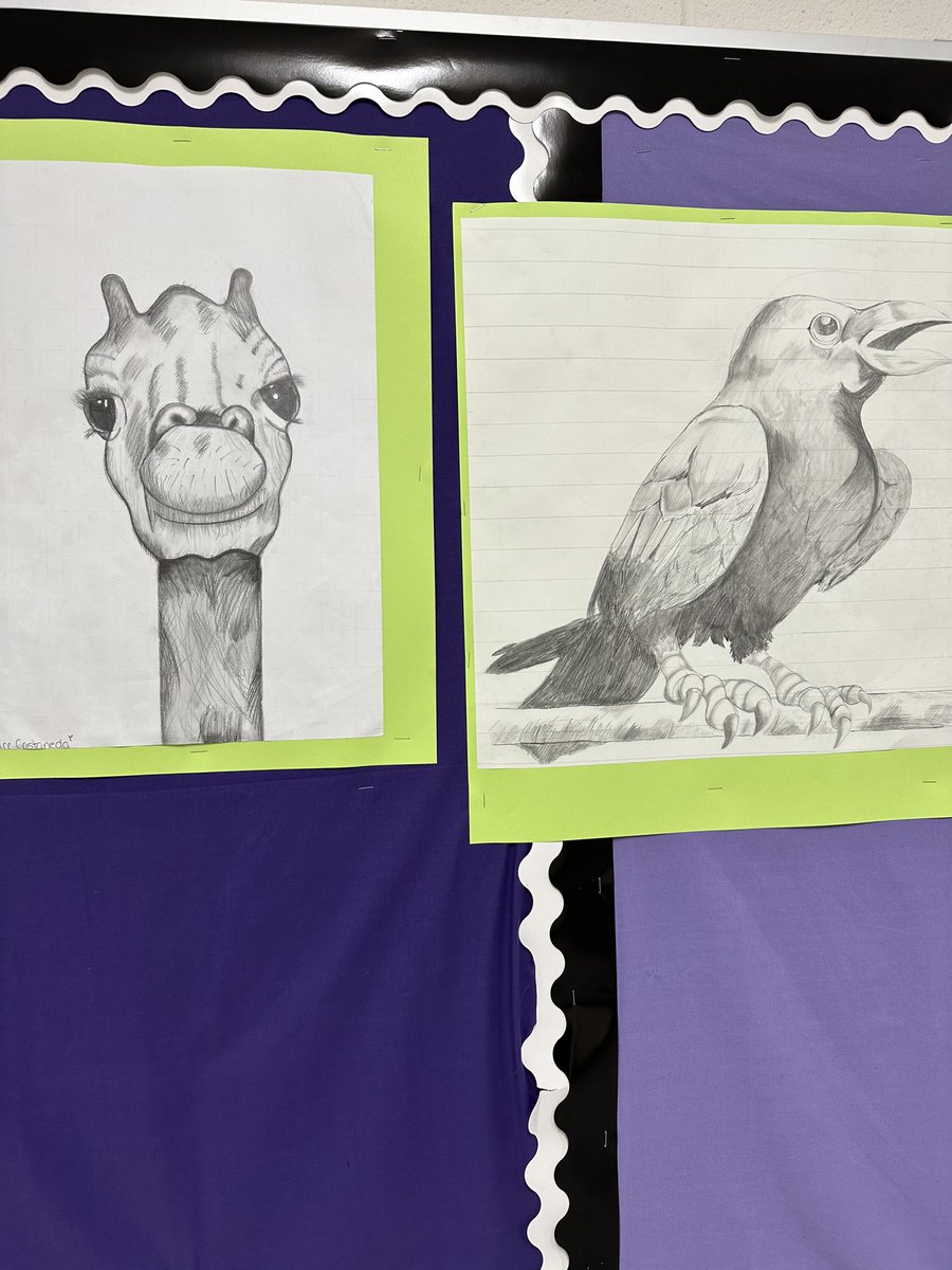 New 8th grade drawings on display #ASD4ALL #itbraves