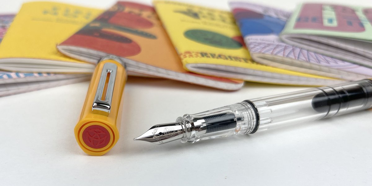 PenChalet's tweet photo. Don't forget to preorder the Twsbi ECO-T Saffron fountain pen!🧡 Watch this full unboxing to get a more detailed look at this amazing #demonstratorpen: https://t.co/ssQ5bcUAIM @twsbi #twsbiecot #twsbiecopen #twsbisaffron #saffronfountainpen #orangefountainpen #penchalet #pengoals https://t.co/RekYBQ7JxG