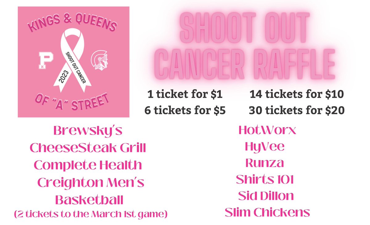 PiusXtra's tweet photo. ⚡️🏀Friday Night is our Shoot Out Cancer Night during the Varsity Girls and Boys Basketball games with Lincoln East!   Join us in the many ways to help the fight against cancer and root on your Thunderbolt teams. 
5:45p and 7:30p in the Flavin Gym! https://t.co/Ues8aSgCCz