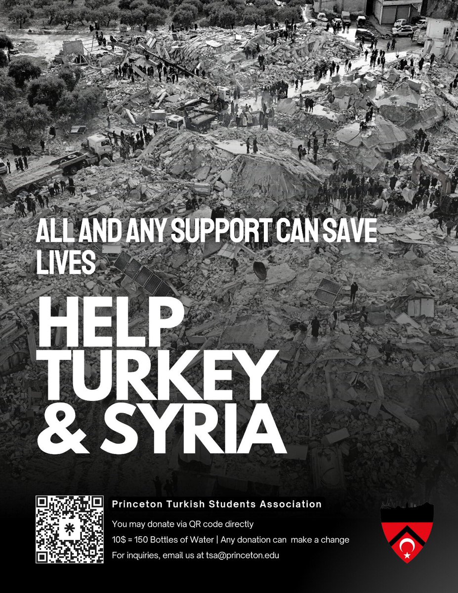 _Kingbenny_'s tweet photo. Princeton Turkish Student Association has launched an aid campaign to help earthquake victims in Turkey. You can support the victims through the qr codes. @Princeton https://t.co/tq1rDsuaBS