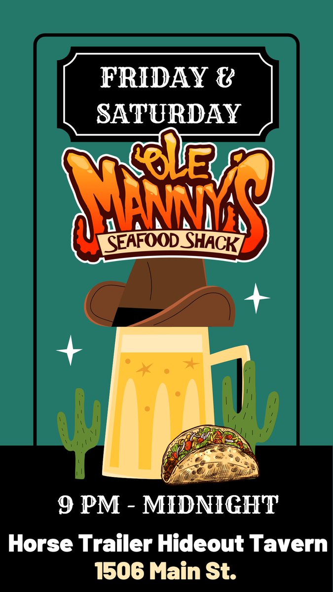 #FoodTruck #LasVegas #OleMannysSeafoodShack
Best Seafood Tacos &amp; Ceviches in Las Vegas! 

Get your boogie on with us at @ Horse Trailer Hideout Tavern TODAY &amp; TOMORROW!!! Starting at 9pm