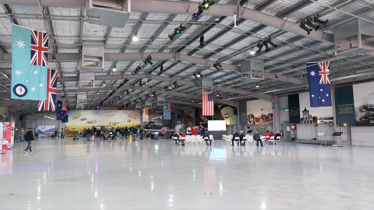 Inside the display hanger at the #TemoraAviationMuseum with the #RAAF100Squadron Gloster Meteor F8 & CAC CA27 Avon Sabre in the far right corner #AvGeek #historic #aircraft #Aviation #History