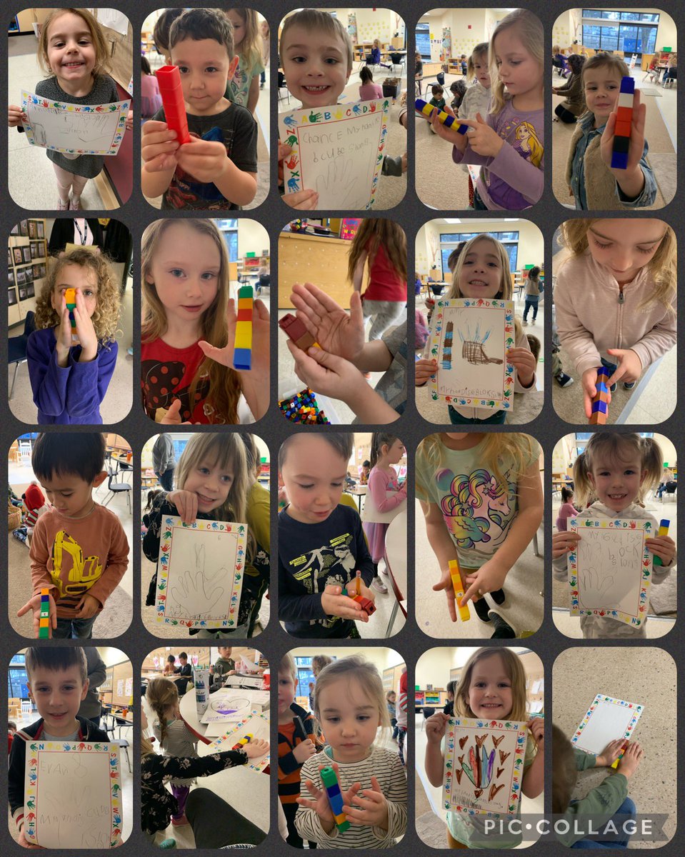 How many cubes long is your hand? That was our morning check in question and look at the cool estimating, measuring and counting that unfolded. #showwhatyouknow #measuring #wearesmart