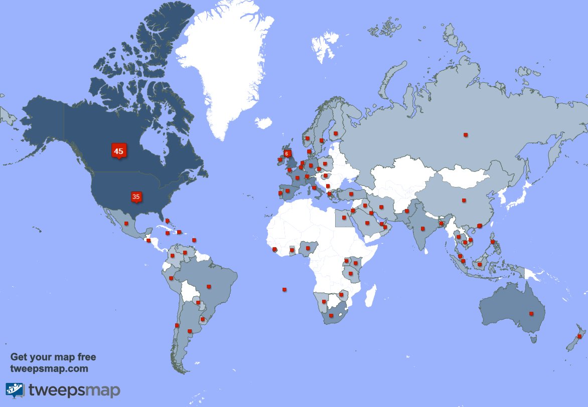 I have 1 new followers from Canada last week. See tweepsmap.com/!eepeters_ep