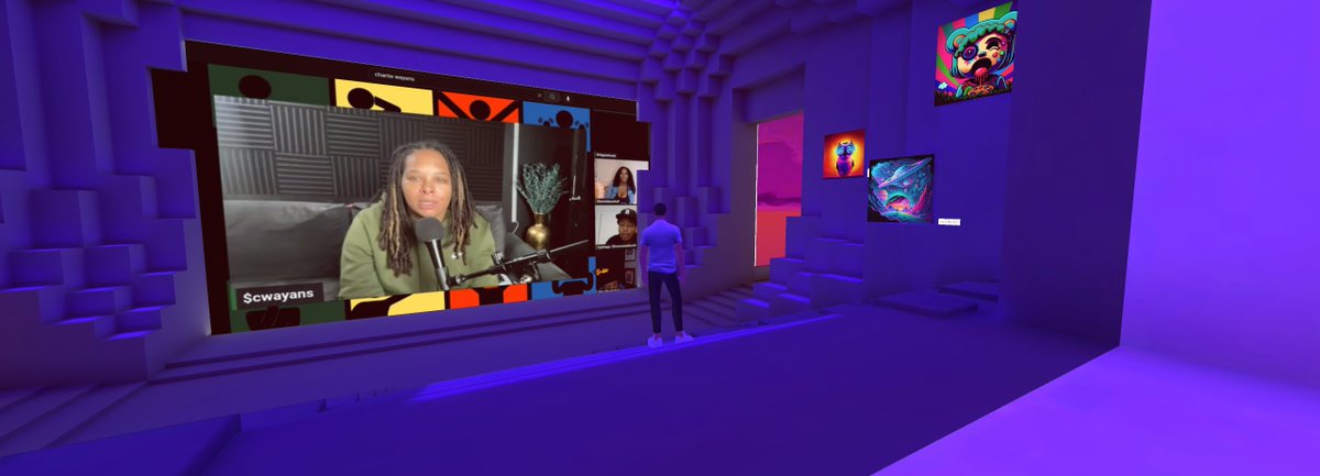 The Urban Blockchain, L.L.C. (@theurbanblockch) on Twitter photo Testing #comedy in the metaverse with <a href="/cwayans/">Chaunte Wayans</a> "Not Your Family Charades Ep. 43 w/Mr. Bankshot, HerShe the Entertainer and Donny Wilson"😂🤣#crypto #cryptocurrency #nfts #nft #NFTCommunity #Metaverse #bitcoin #eth #polygon #NFTartists #nftart #comedian
spatial.io/s/Encore-Music… Testing #comedy in the metaverse with <a href="/cwayans/">Chaunte Wayans</a> "Not Your Family Charades Ep. 43 w/Mr. Bankshot, HerShe the Entertainer and Donny Wilson"😂🤣#crypto #cryptocurrency #nfts #nft #NFTCommunity #Metaverse #bitcoin #eth #polygon #NFTartists #nftart #comedian
spatial.io/s/Encore-Music…