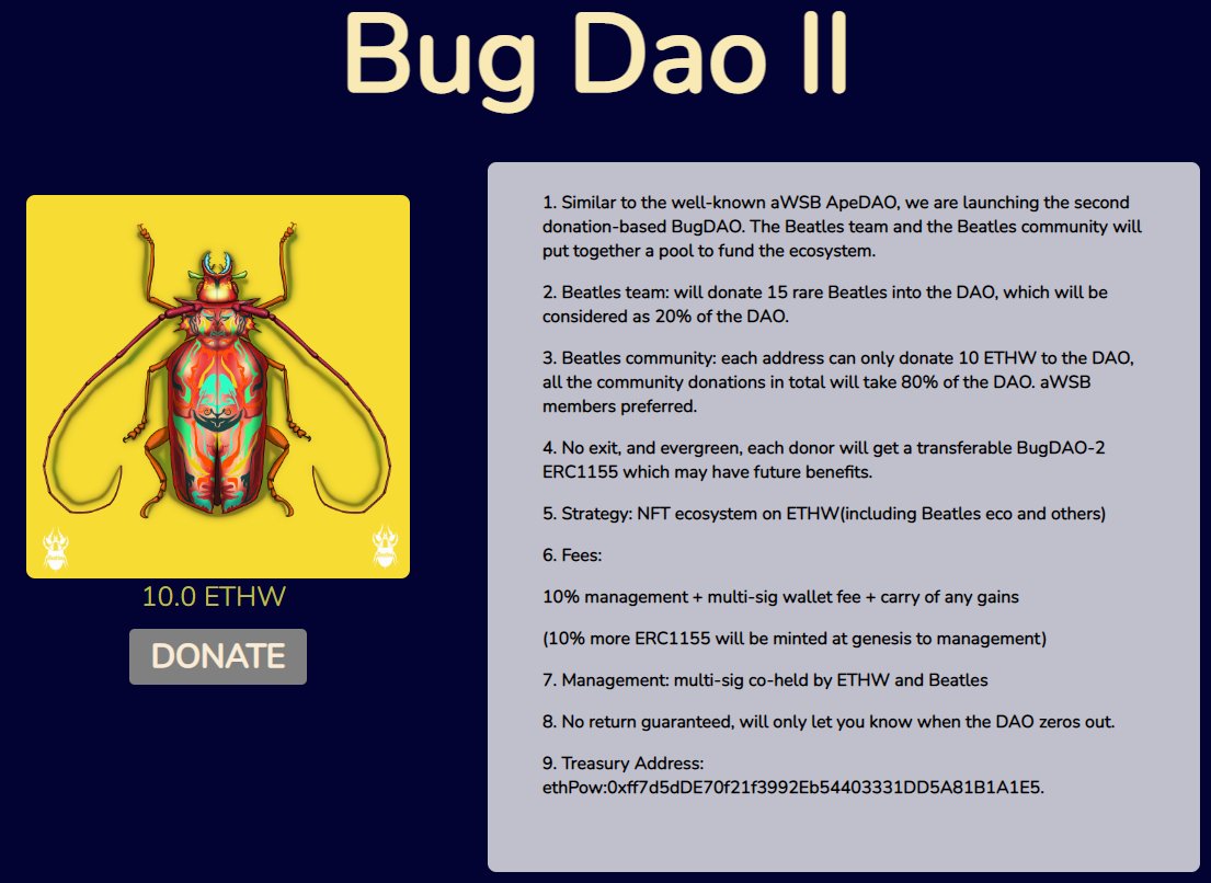 Beatles - #ETHW Genesis #NFT | 甲壳虫 tweet media