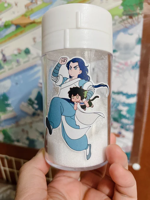 鼻うがい用の塩ボトルと食卓塩(百均グッズにシールシリーズ) 