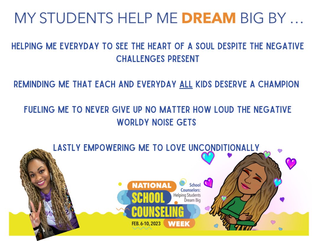 Tears streaming down my face as I thought about this one. It’s been quite a year in education but my promise and my mission still stands…. 🥹💛🙏🏾#kidsareworthit #icommit #NSCW23 @ASCAtweets @LSSSCA1 #scchat