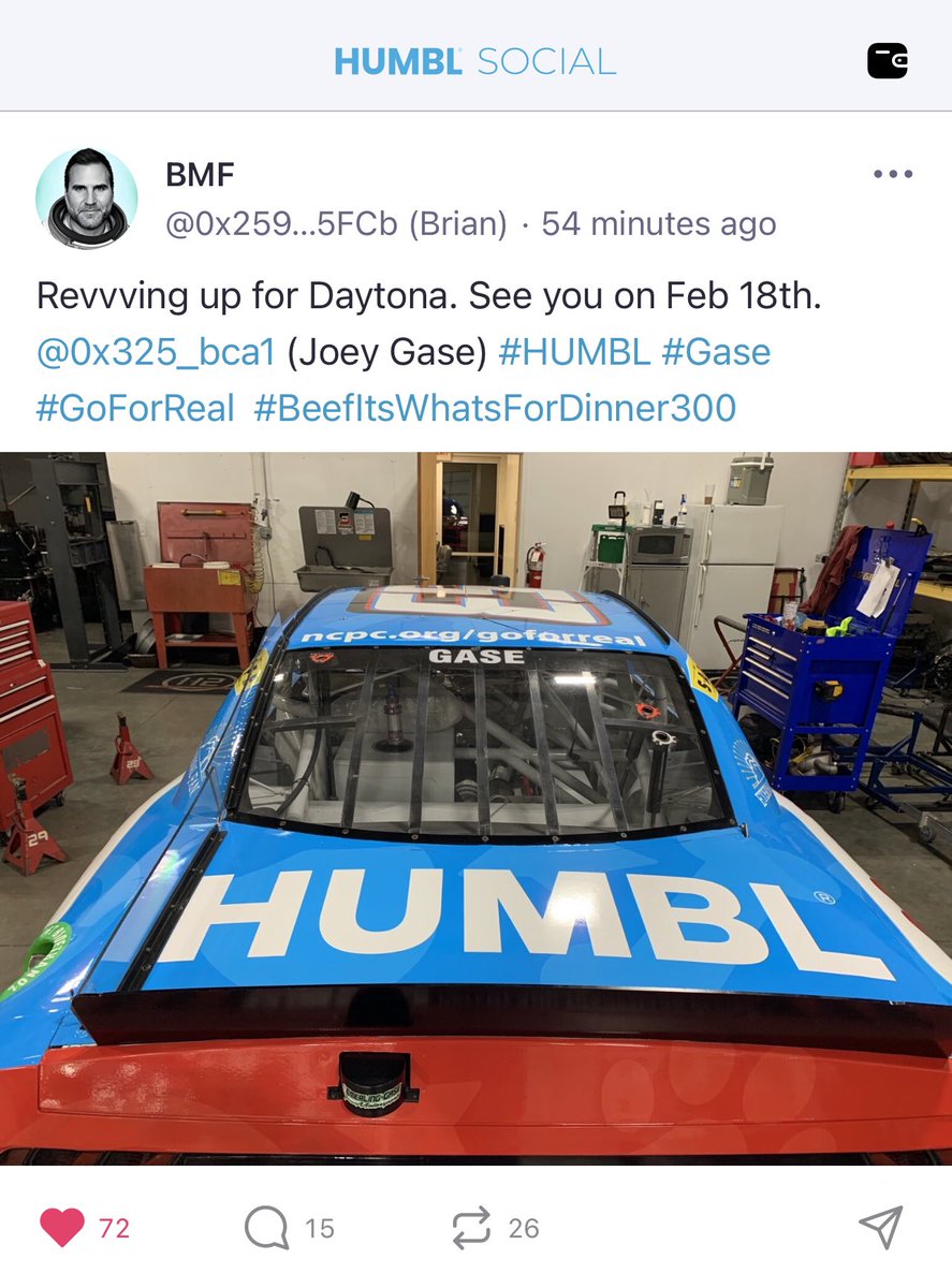 “Start your engines!” 🏎️….Vroom! 🏁 #HUMBL #HMBL #VerifiedbyBlocks #Gase #GoForReal #Dayton300 #NASCAR #BeefItsWhatsForDinner300 #FordMustang #Web3 #BLOCKS