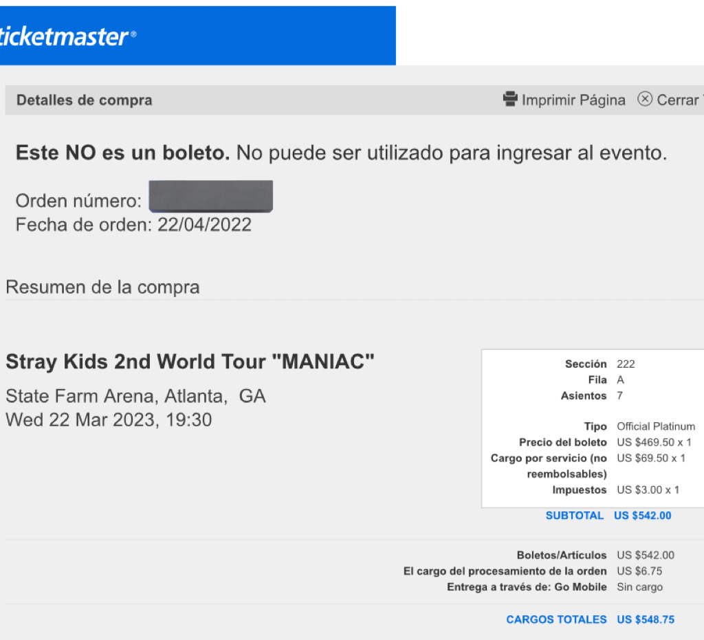 slumphell's tweet image. SELLING MY OFFICIAL PLATINUM TICKET 🎟️🎟️🎟️STRAY KIDS MANIAC TOUR ATLANTA GEORGIA 
RESCHEDULED DATE 

half of original price i just need to get rid of it

#MANIAC_SKZ #SKZ #STRAYKIDS #StrayKidsComeback #straykidstickets #MANIACTOUR