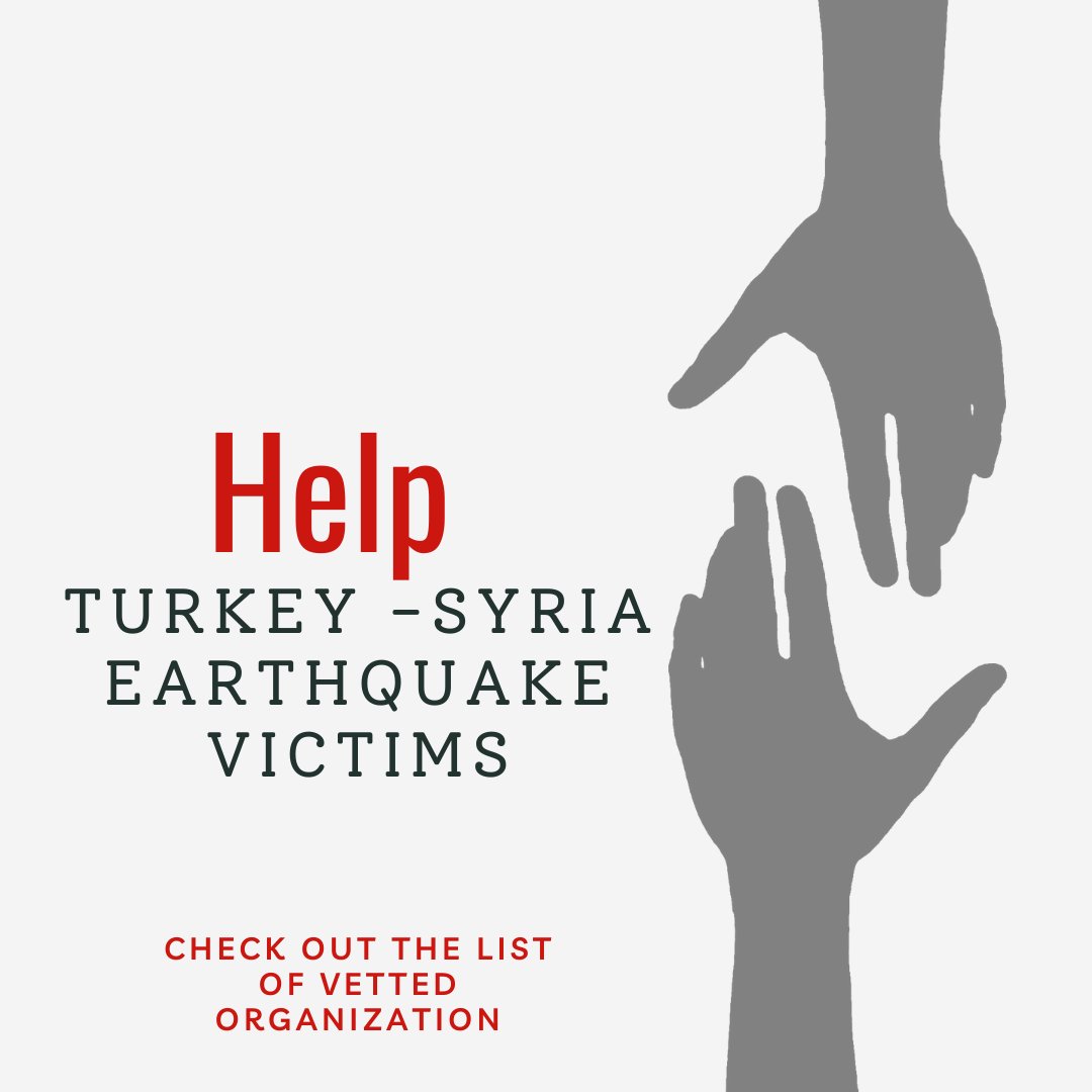 If you want to #help the victims of the recent #earthquakeinturkey #earthquakeinsyria, check the list of vetted organizations and links to donate to in our LinkedIn post. 
linkedin.com/feed/update/ur…