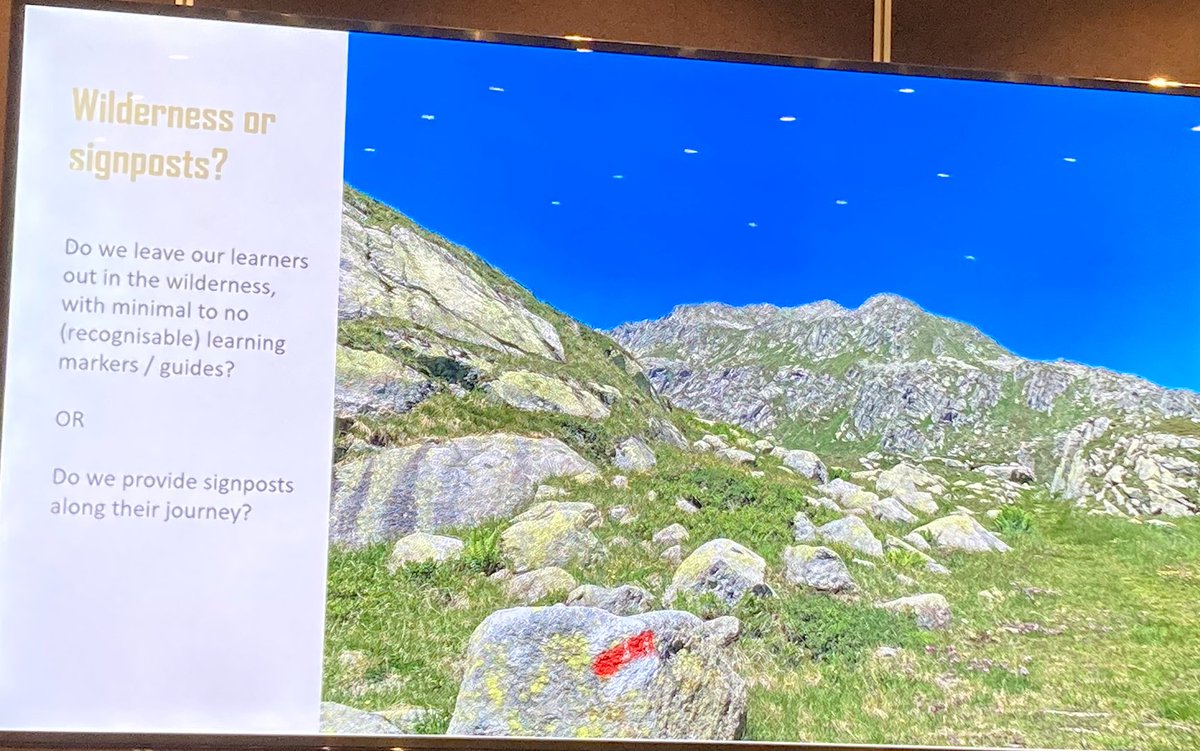 dannykay68's tweet photo. ANALOGY: training is like bushwalking. We need to offer signposts on the journey and not leave the participants in the wilderness to make their own path #ARDCSkillsSummit https://t.co/AoxNALZtsd