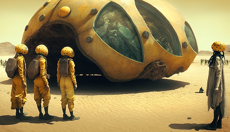chococristina's tweet photo. Chrononauts of Alternia.
#patriciamendozaartgallery #aiart #digitalart #AIIA #sciencefictionart #artstationhq #futuremythology #discodiffusion #midjourney #contemporaryart #AIArtRevolution #dotcsv https://t.co/4rdZAiMhnP