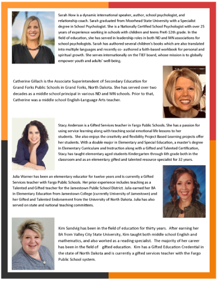 DakotaGifted's tweet photo. Parents don't miss this opportunity to hear educational leaders in our state discussing the topic of advocating for your gifted student within the school system. Registration is free for NDAGC members, $10 for non-members. Register today at: https://t.co/2Ijd4fuieI https://t.co/i6Oqd5wQXZ