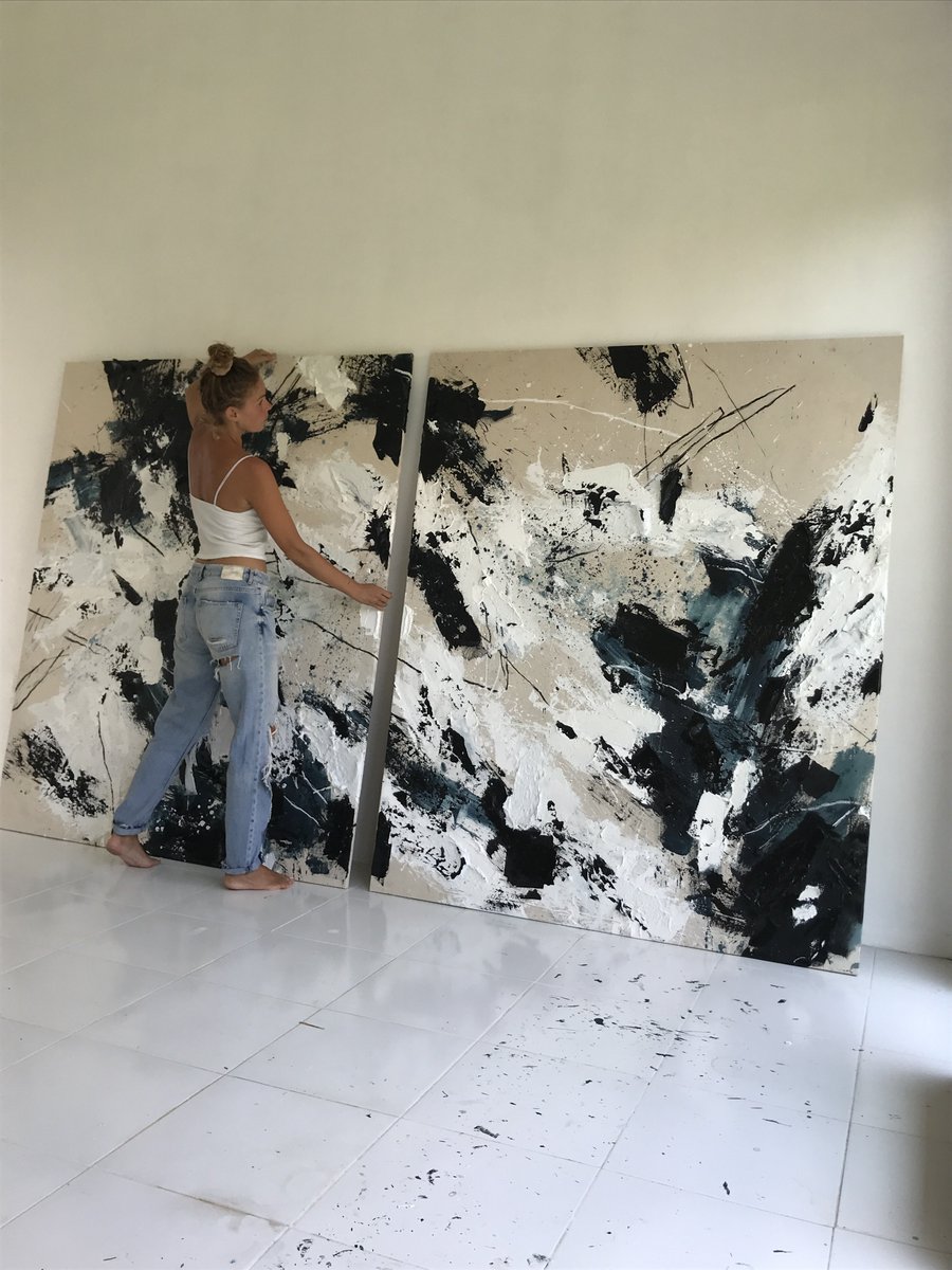ewa_matyja_'s tweet image. Diptych: “Dream within a dream”
180 x 300 cm
Mixed media on canvas
Heart / Beat Series, 2021
_
_
#studioprocess #artstudio #artistsandtheirdogs #artiststudios #artiststudiospace #newcollection #newpaintings #newartworks #abstractartist