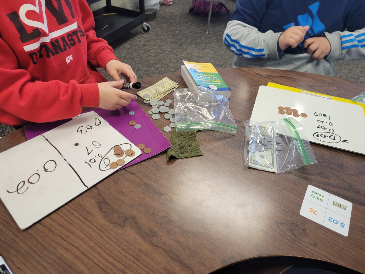 ilovepi3_14's tweet photo. Love getting to use @gregtangmath
Numtanga cards and play money to write decimals. Thanks, @RISDLitandInt for the resources! 😊 #risdbelieves
#risdlitandint
#RISD_Soar https://t.co/Aty6zjQ3tJ