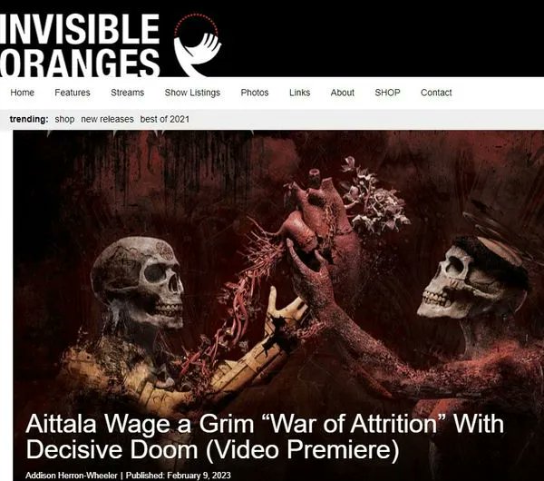 \m/ <a href="/exsrm/">EXSRMusic</a> <a href="/Aittalamusic/">Aittala</a> Unveil a Quentin Tarantino Inspired Story Video for Their Song "War of Attrition"
Check out its premiere on <a href="/InvisOranges/">Invisible Oranges</a>
invisibleoranges.com/aittala-war-of…