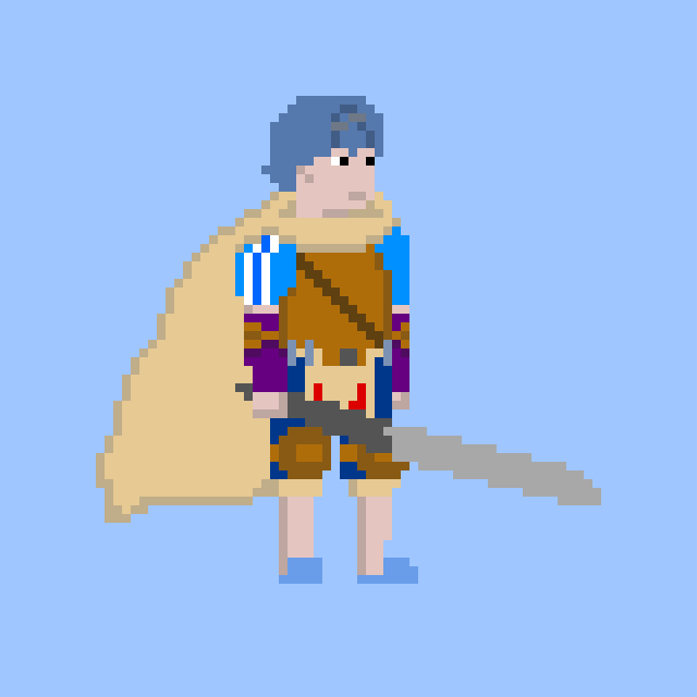 SecondToMost's tweet image. #BatenKaitos and BKO are some of my favourite games ever and it's so cool to see them being remastered! Here's a little Kalas sprite for the occasion! #pixelart