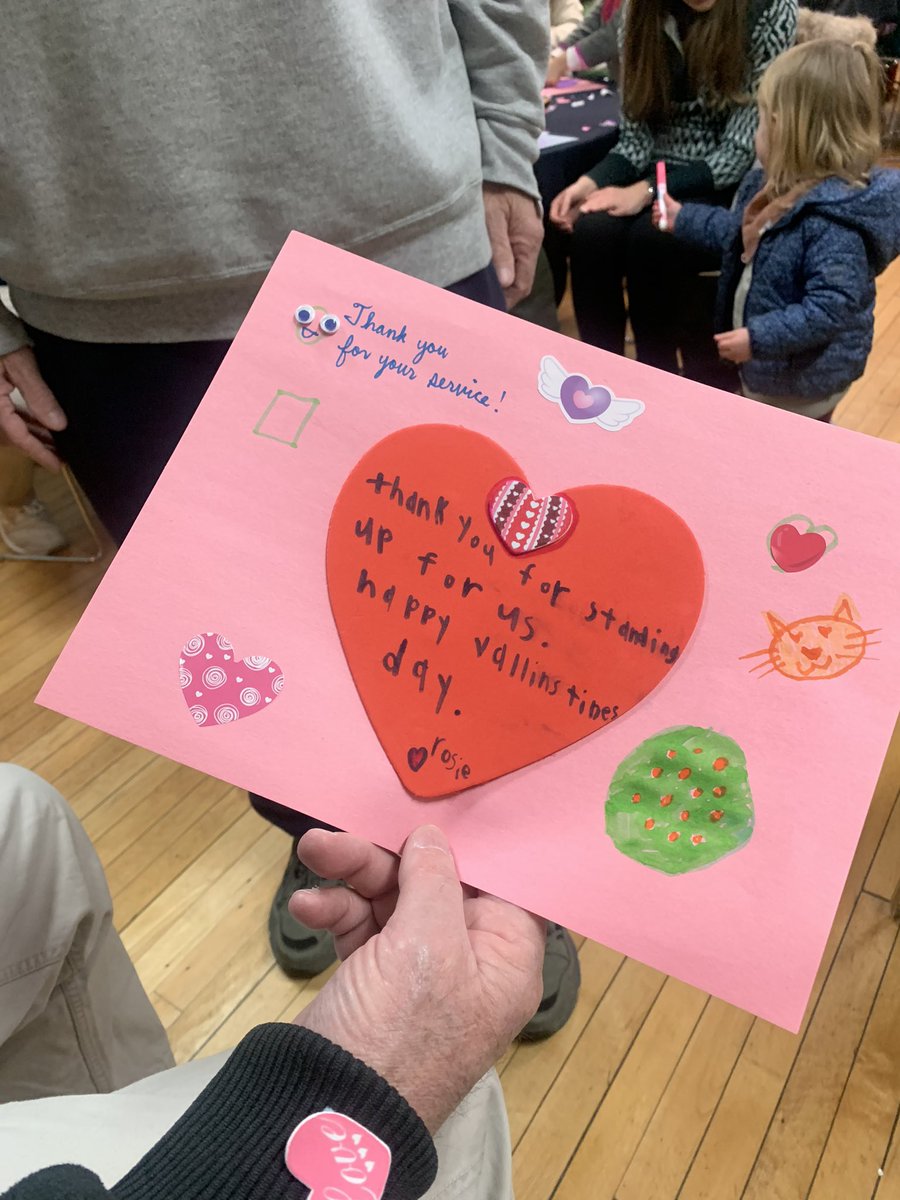 EdforBoston's tweet photo. What a fun event this evening with the Moms Club of South Boston and veterans @FitzyVFW561 where the kids made Valentine’s cards for SB vets!  We celebrated our community and showed our appreciation for all who have served our country. Thank you to everyone who came! https://t.co/VleQSKhve6