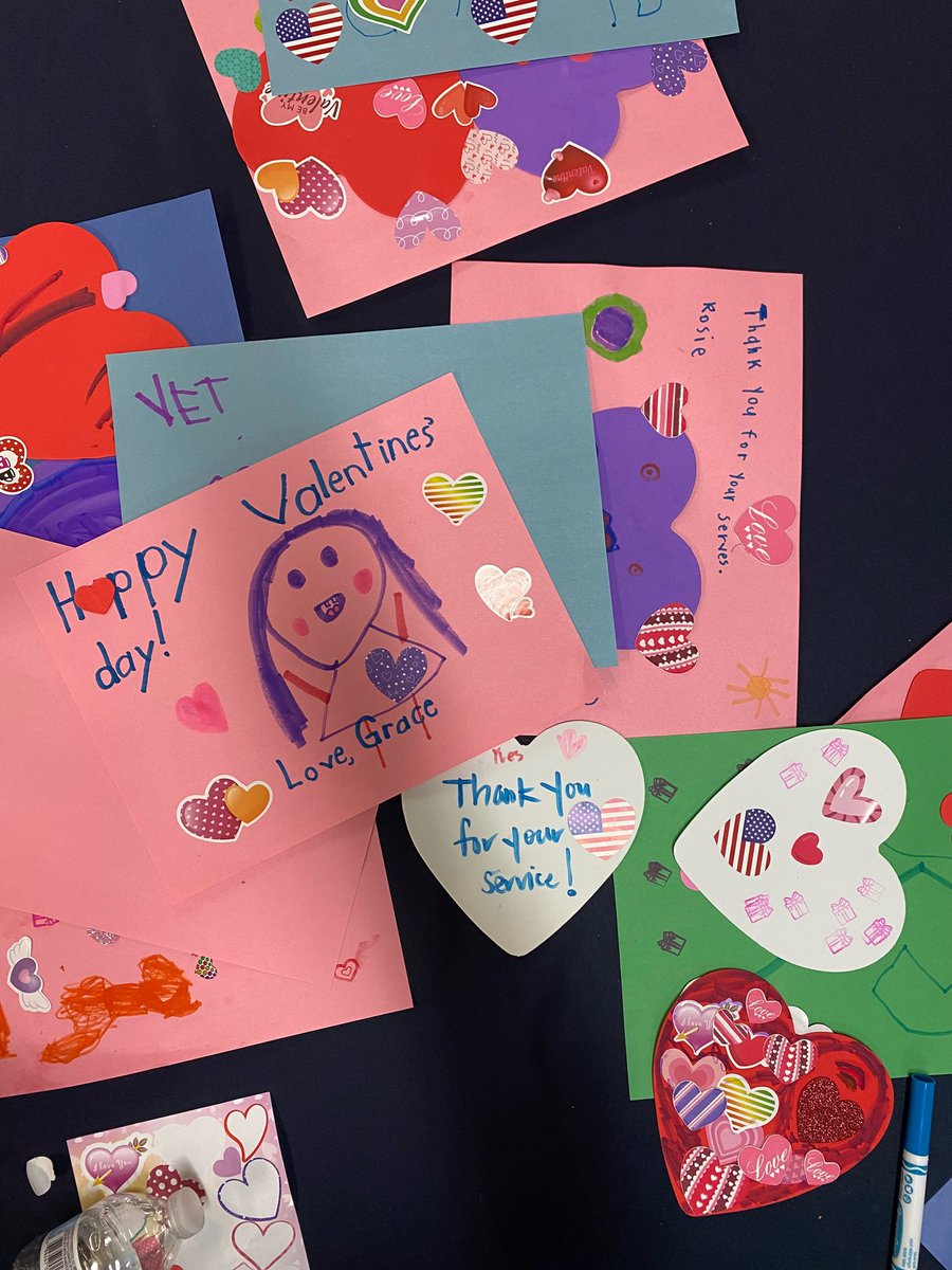 EdforBoston's tweet photo. What a fun event this evening with the Moms Club of South Boston and veterans @FitzyVFW561 where the kids made Valentine’s cards for SB vets!  We celebrated our community and showed our appreciation for all who have served our country. Thank you to everyone who came! https://t.co/VleQSKhve6