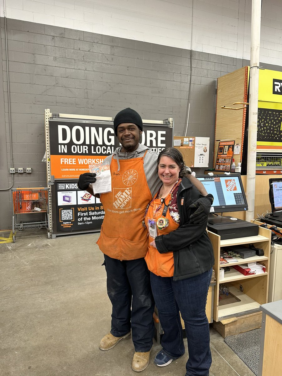 Great job helping all around the store when help is needed. <a href="/1257Home/">Home Depot 1257</a>