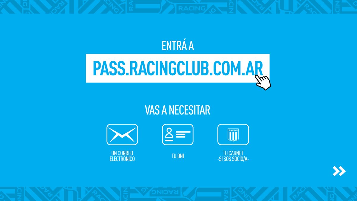 RacingClub's tweet photo. ¡Ya podés registrarte en nuestra nueva plataforma de autogestión!
Un desarrollo propio de Racing para beneficio directo de sus socios y socias, sin intermediarios y sin costos extra💙🤍 📲💻
Es fácil, enterate cómo ⬇️ https://t.co/zWLAQ2rJcJ