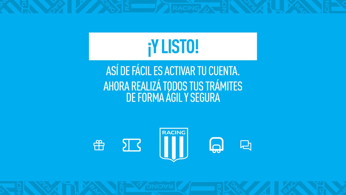 ¡Ya podés registrarte en nuestra nueva plataforma de autogestión!
Un desarrollo propio de Racing para beneficio directo de sus socios y socias, sin intermediarios y sin costos extra💙🤍 📲💻
Es fácil, enterate cómo ⬇️